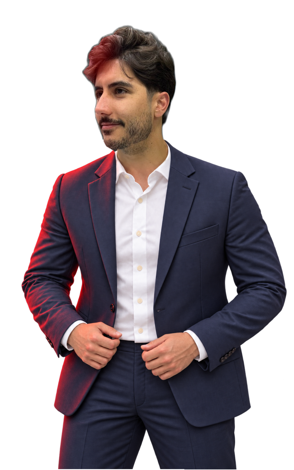 Gregori Oliveira com iluminação vermelha